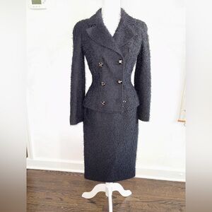 Valentino Boutique Black Textured Set